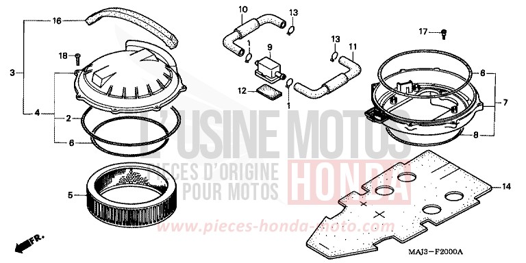 FILTRE A AIR de Pan-European ABS MUTE BLACK METALLIC (NH359) 1997